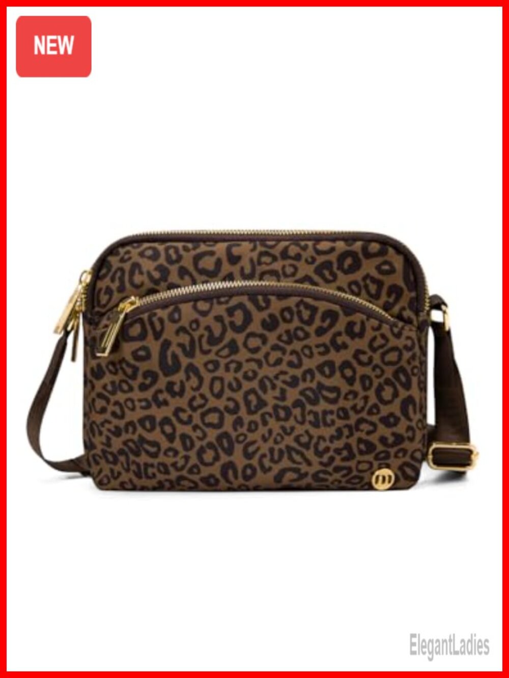 MEXS Crossbody Bag 2L Metal Hardware Nylon Adjustable Strap